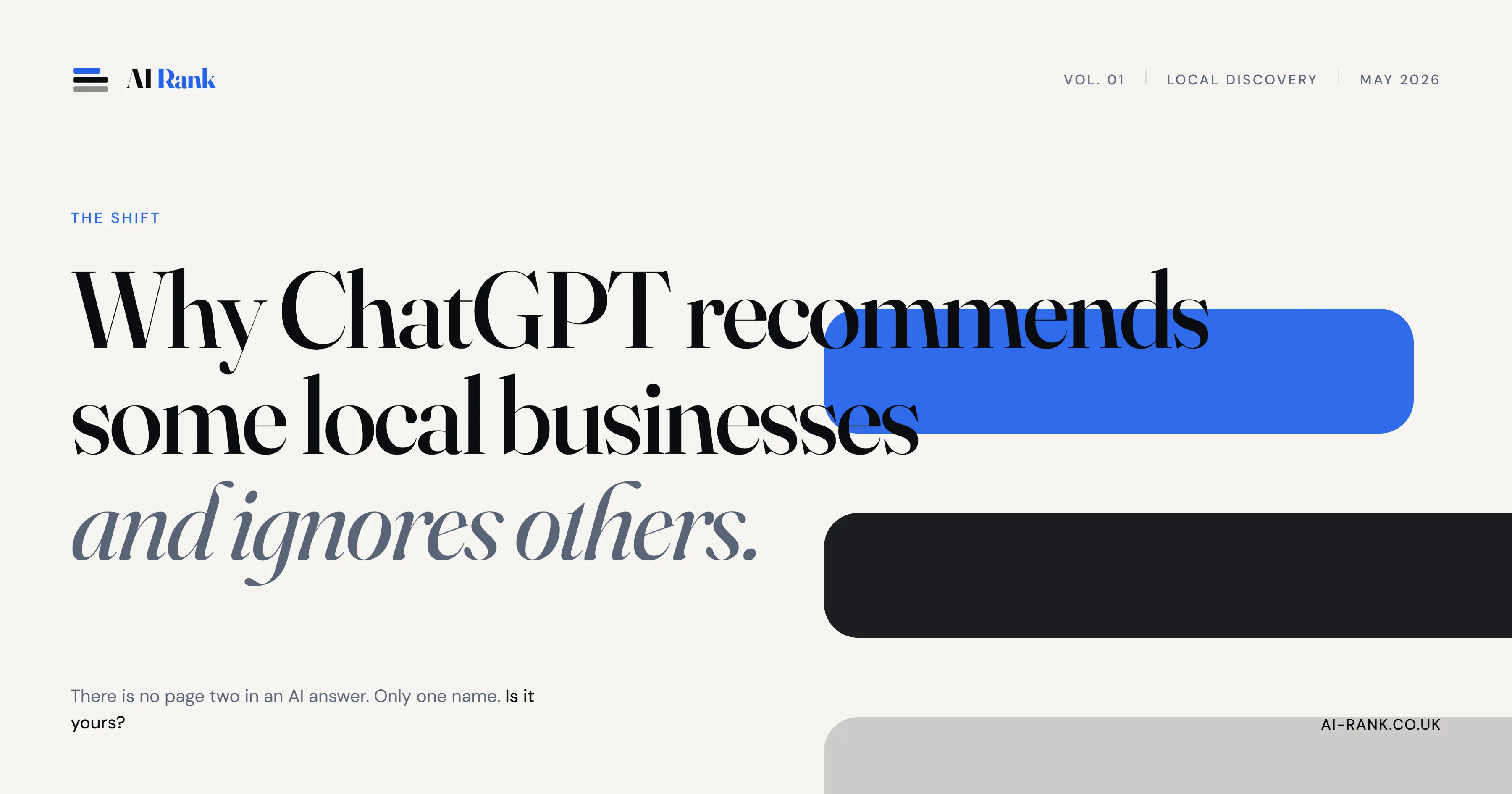 Why ChatGPT recommends some local businesses and ignores others - AI Mention blog