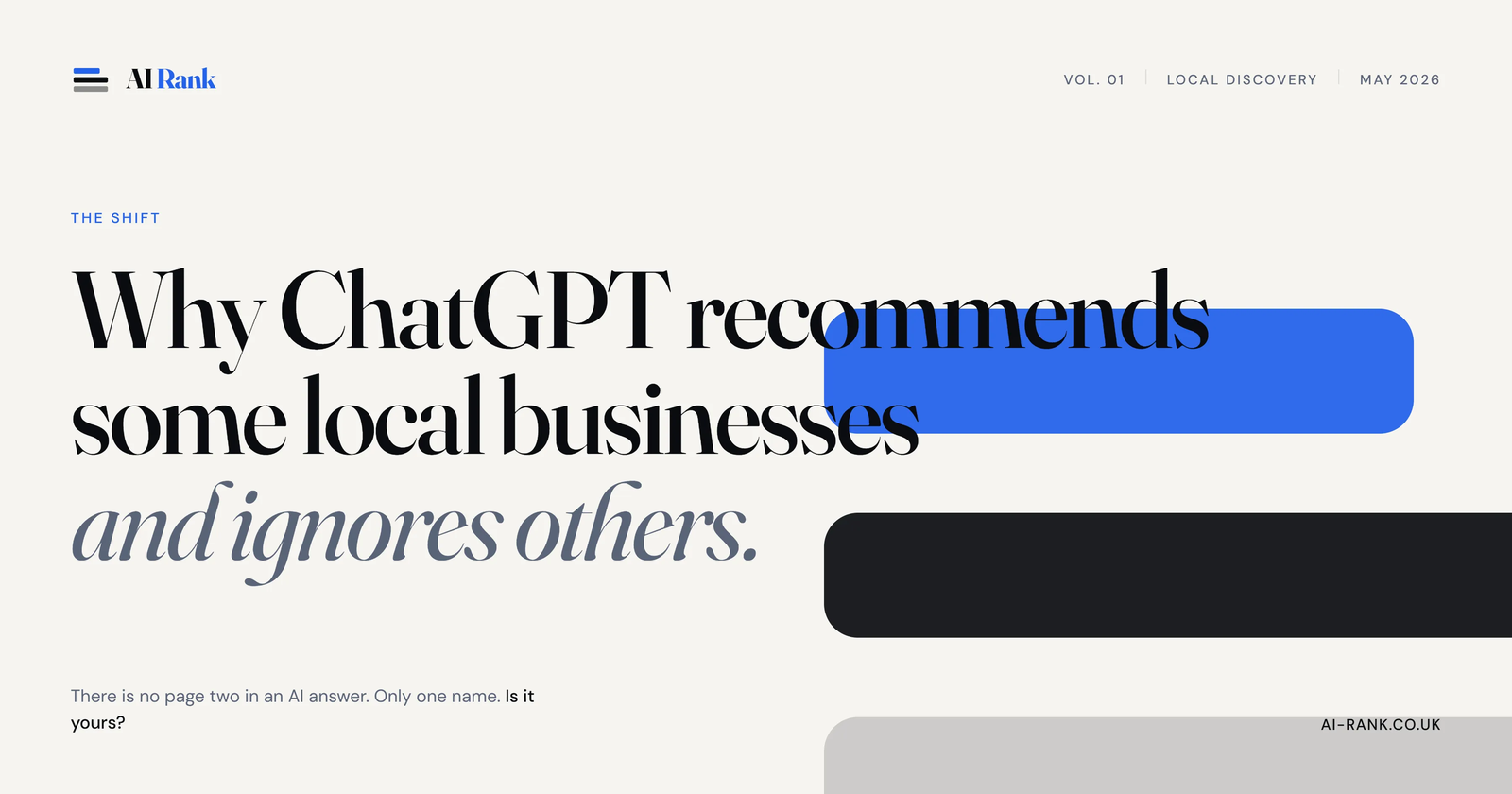 Why ChatGPT Recommends Some Local Businesses and Ignores Others