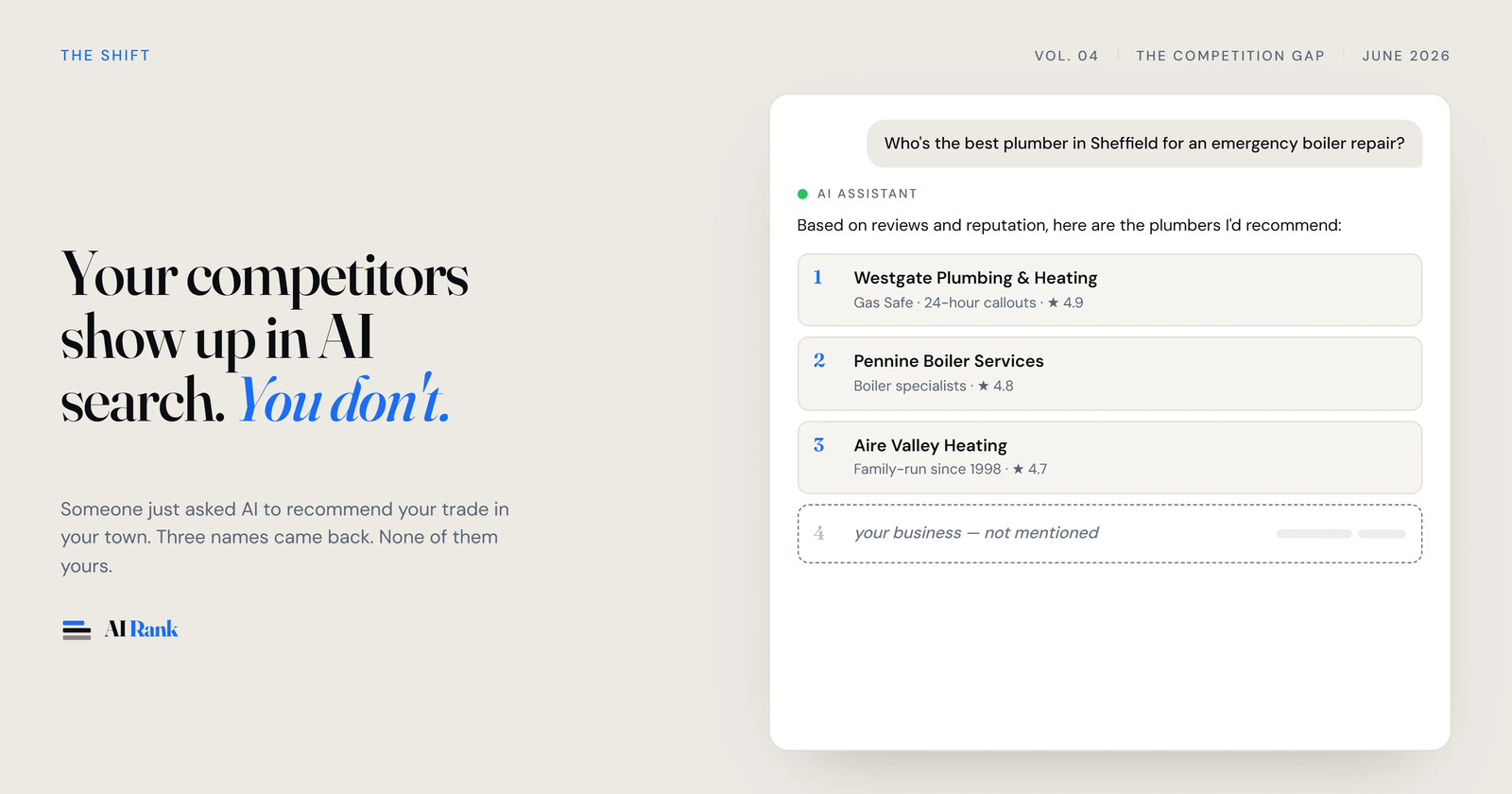 Why Competitors Show Up in AI Search and You Don't